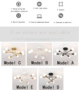 Modern Creative Lighting Warm And Romantic Golden Bedroom Modern Minimalist Personality Living Room Dining Room Ceiling Lamps