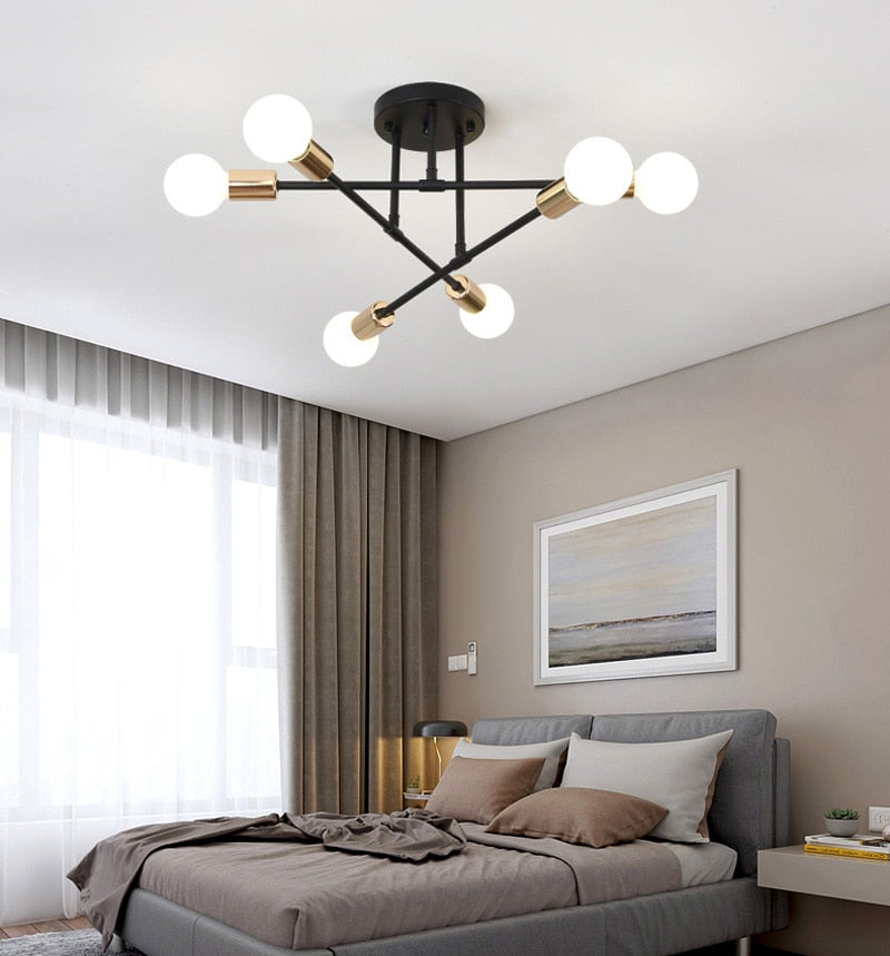 Modern Creative Lighting Warm And Romantic Golden Bedroom Modern Minimalist Personality Living Room Dining Room Ceiling Lamps