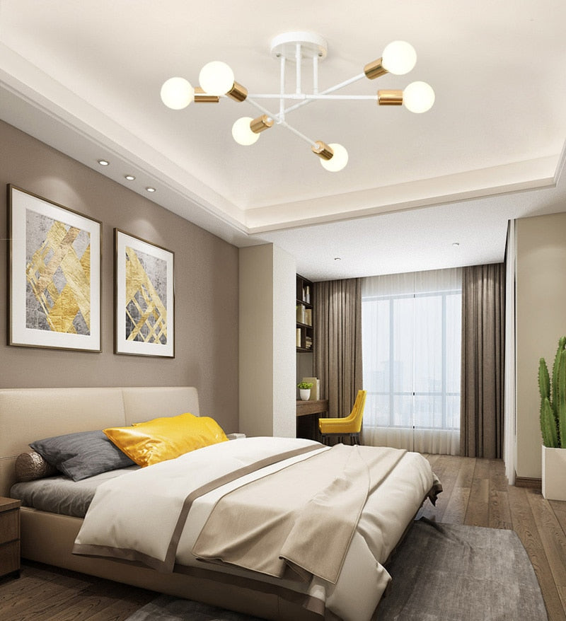 Modern Creative Lighting Warm And Romantic Golden Bedroom Modern Minimalist Personality Living Room Dining Room Ceiling Lamps