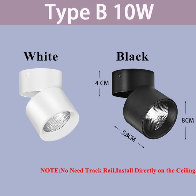 LED Ceiling Spots 5W 10W 12W 20W 30W 40W 220V Spot Light Ceiling Spotlights Foldable Track Light Spotlight Indoor
