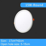 LED Downlight Ultra thin Round Square Recessed Lamp 6W 8W 15W 20W 220V Indoor Bathroom Ceiling LED Spot Light