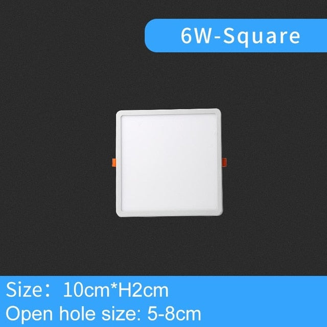 LED Downlight Ultra thin Round Square Recessed Lamp 6W 8W 15W 20W 220V Indoor Bathroom Ceiling LED Spot Light