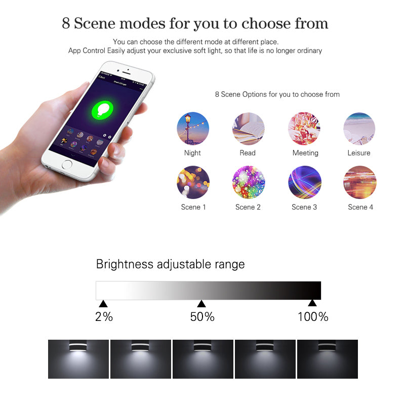 LED Downlight Smart Surface Mounted Spot Lamp Tuya Smart Home App WIFI Ceiling Lights Modern Indoor lighting Dimmable RGB CW WW