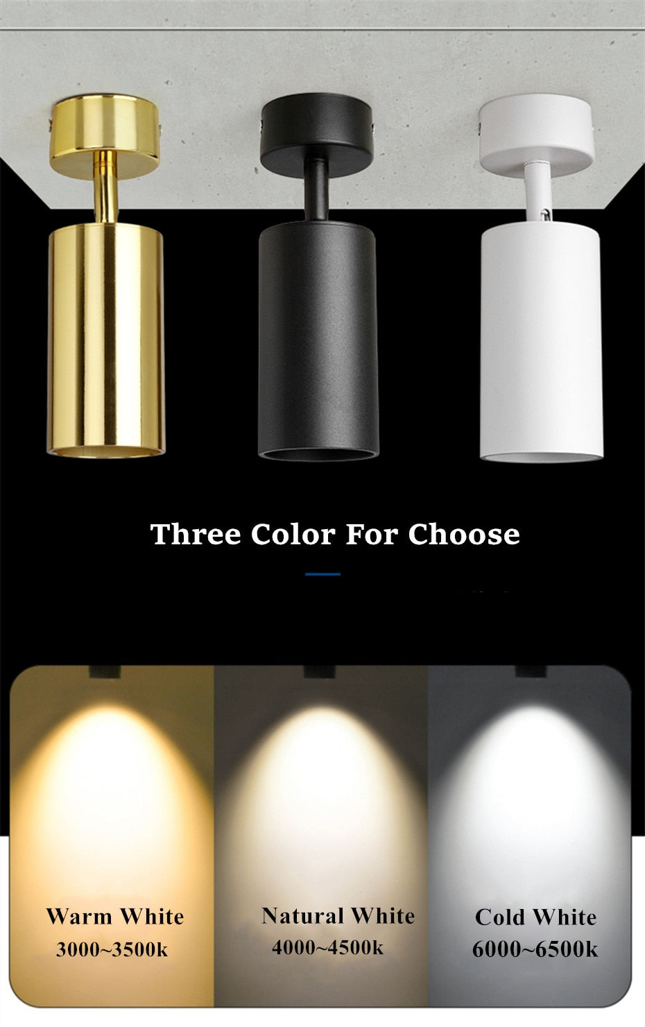 LED Surface Mounted Downlight GU10 Ceiling Downlight Led Bulb Replaceable Indoor Spot Led 5W Ceiling Lamp Home Stores Spot Lamp