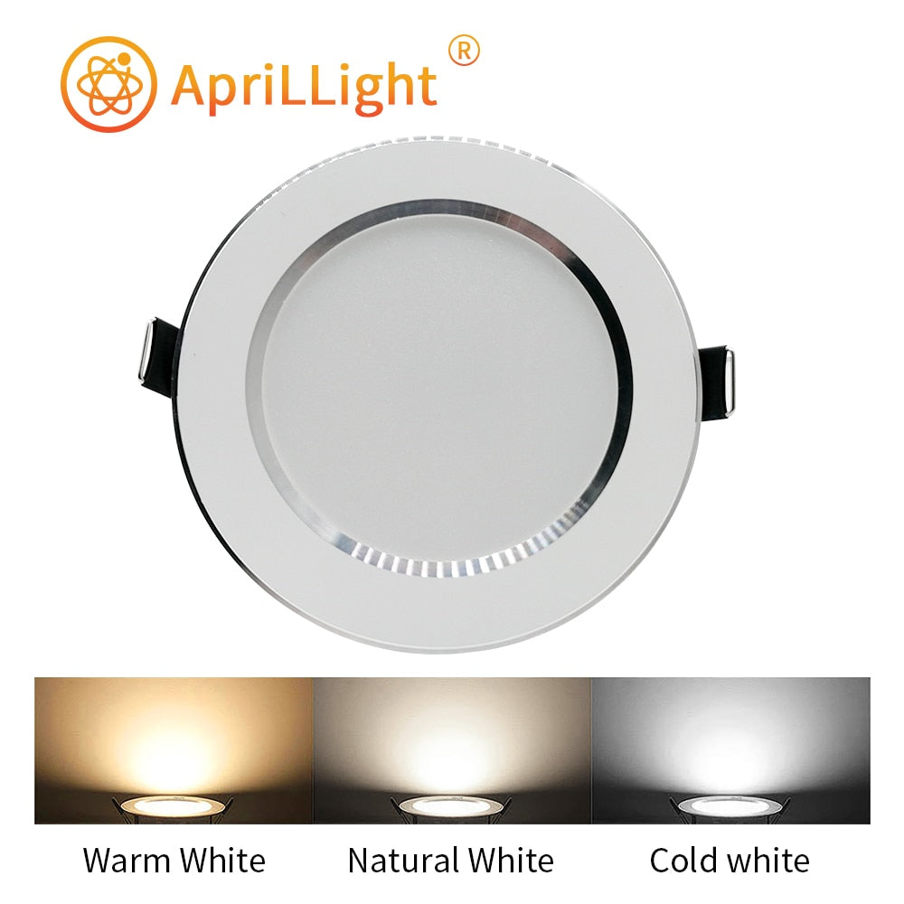 LED Downlight 5W 9W 12W 15W AC 220V IP65 Waterproof Warm White Natural White Cold White Recessed Round Ceiling Lights Spotlight