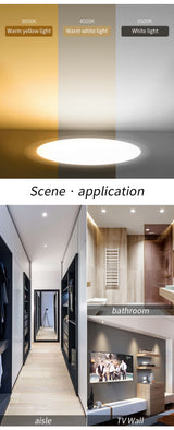 LED Downlight 5W 9W 12W 15W AC 220V IP65 Waterproof Warm White Natural White Cold White Recessed Round Ceiling Lights Spotlight