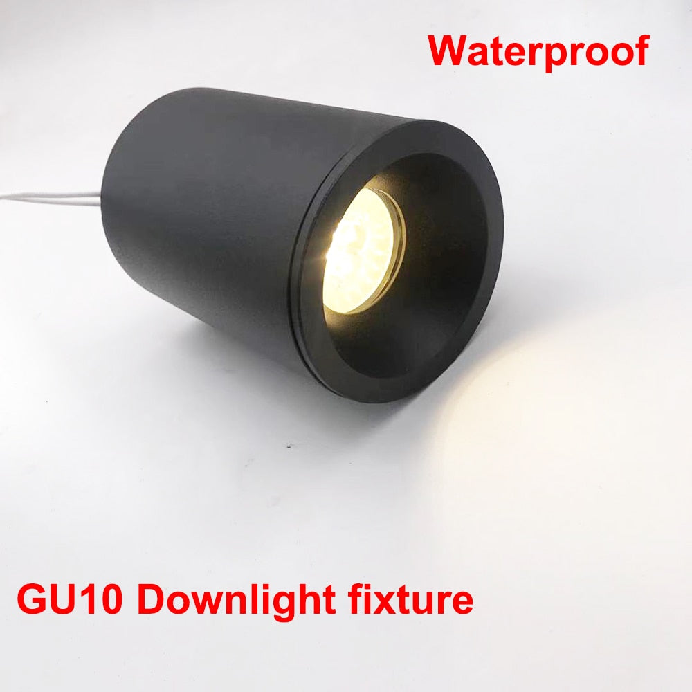 IP65 Outdoor Cylinder Surface Mounted LED GU10 Downlight Fixture 220V Bathroom Waterproof Ceiling Down Spot Light GU10 Fitting