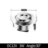 Spot 12V mini Built-in LED living room clothing store ceiling spotlight adjustable angle embedded 3W Built in downlight