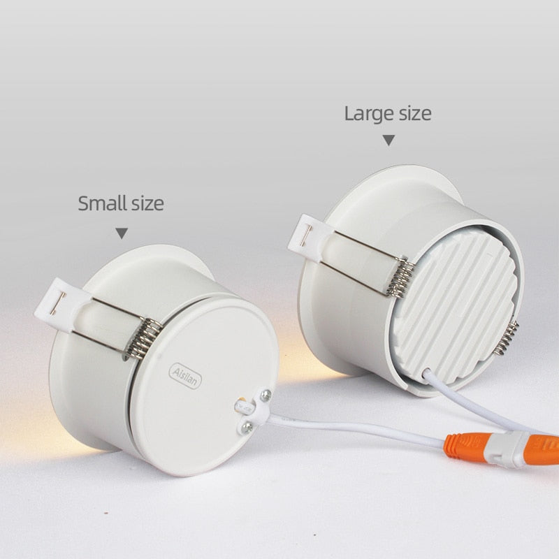 Aisilan Led Downlight Matte soft Anti-glare Recessed Downlight Aluminium Ceilling Spot Light narrow side waterproof spot light