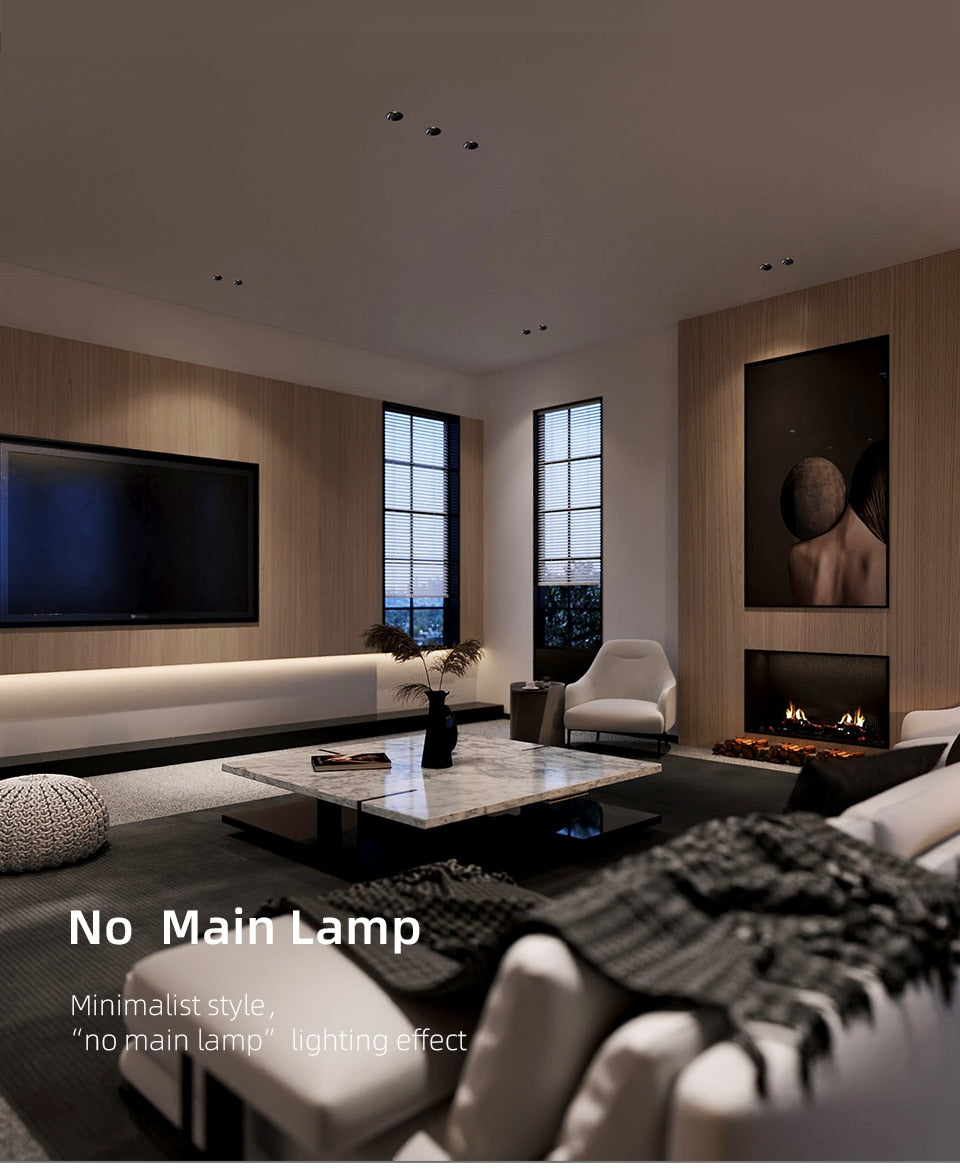 Aisilan LED recessed downlight Frameless anti-glare for living room corridor bedroom Angle Adjustable cutout size 8cm spot light