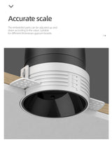 Aisilan LED recessed downlight Frameless anti-glare for living room corridor bedroom Angle Adjustable cutout size 8cm spot light