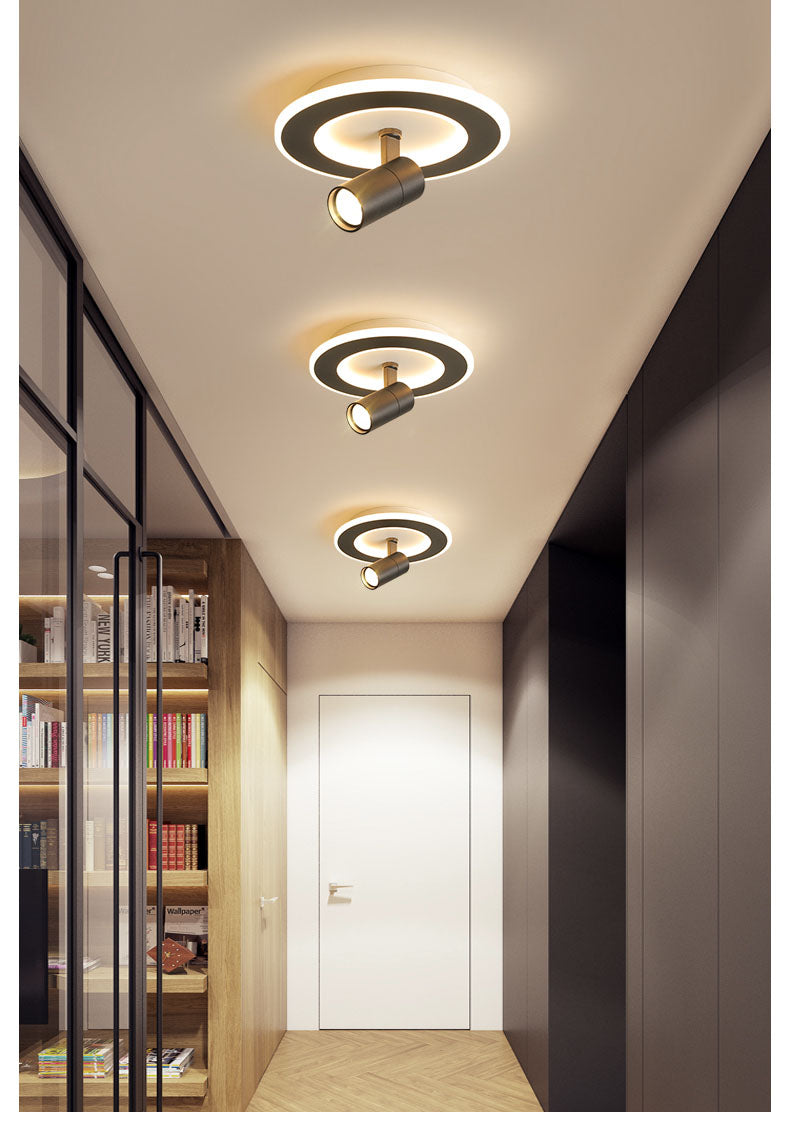 Tinlaibor Corridor led Downlights Washroom Cloakroom Aisle Wall Spot lamp Rotate Hall Entrance Stair lamp Downlight 20W 12W
