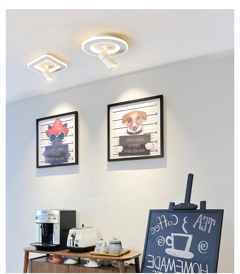 Tinlaibor Corridor led Downlights Washroom Cloakroom Aisle Wall Spot lamp Rotate Hall Entrance Stair lamp Downlight 20W 12W