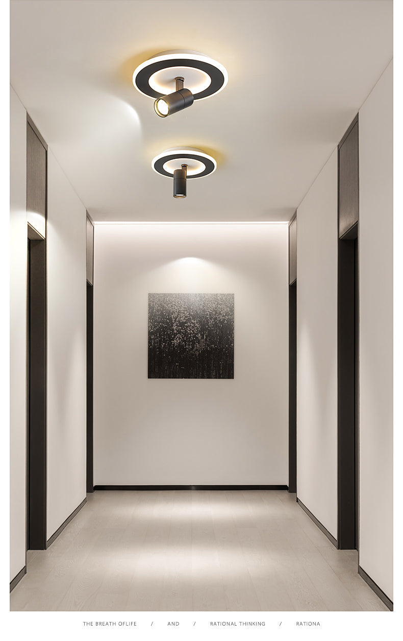 Tinlaibor Corridor led Downlights Washroom Cloakroom Aisle Wall Spot lamp Rotate Hall Entrance Stair lamp Downlight 20W 12W