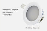 Downlight 4pcs/lot IP65 Waterproof Ceiling Recessed LED Spot Light AC85-265V 15W/12W/9W/7W/5W LED Downlight For Bathroom Shower room Sauna