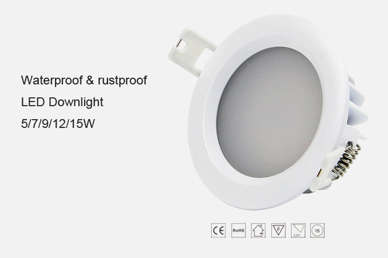 Downlight 4pcs/lot IP65 Waterproof Ceiling Recessed LED Spot Light AC85-265V 15W/12W/9W/7W/5W LED Downlight For Bathroom Shower room Sauna