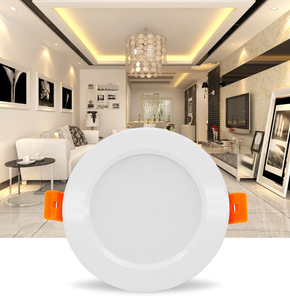 DBF White Housing LED Recessed Downlight High Bright SMD 5730 3000K/4000K/6000K Ceiling Spot Lamp Home Indoor Lighting AC 220V