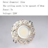 Nordic Modern Round Garland Led Ceiling Lamp 3W 5W 7W 220V For Hallway Living Room Corridor Luxury Loft Decors Resin Downlight