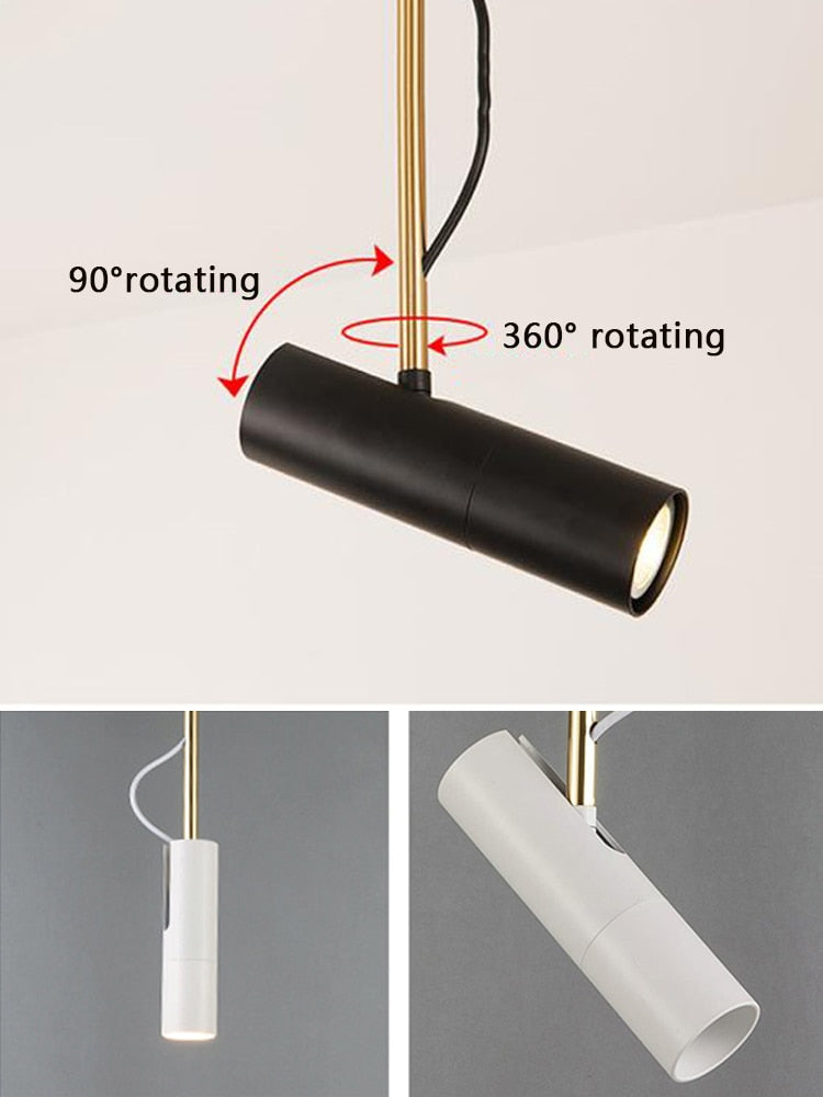 Bedside Pendant LED COB Down Light Hanging Kitchen Suspension Lamp Spot Lighting LED Down Light Adjustable Downlight Hang lamp