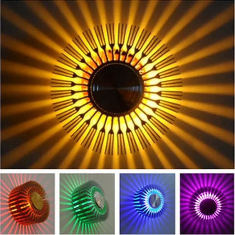 Modern LED Downlight RGB 3W wall Sconce Art Gallery Decoration Front Balcony lamp Porch corridors led recessed lights