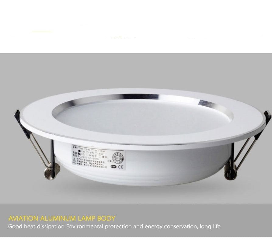 AC/DC 12V 110V Led Downlight 5W 7W 9W 12W 15W 18W Ceiling Recessed Grid Downlights Round Lamp