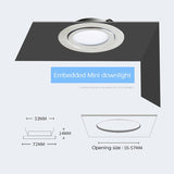 IP65 Downlight 3W 5W 7W DC 12V Stainless Steel 304 LED Safety Voltage Downlights for Home Kitchen Dining Spot Lighting 14mm Slim
