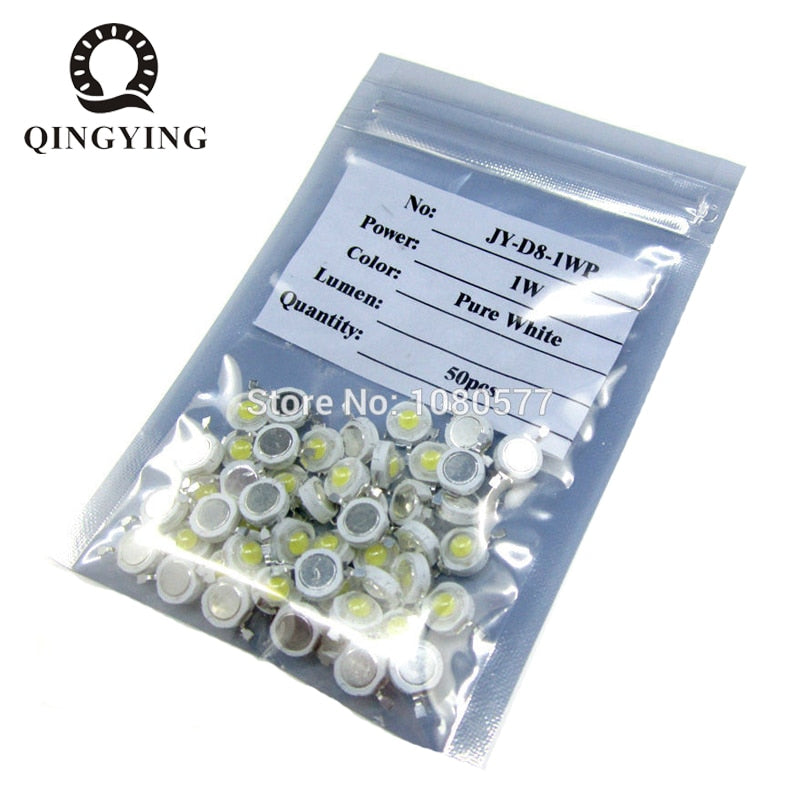 50pcs 1W 3W High Power LED Light-Emitting Diode LEDs Chip SMD Warm White Red Green Blue Yellow For SpotLight Downlight Lamp Bulb