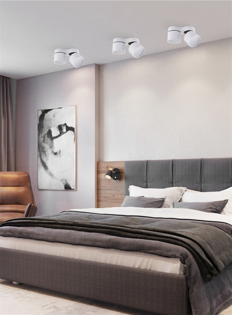 Dimming downlight led ceiling light anti-glare ceiling foldable spotlight 7W 12W 15W