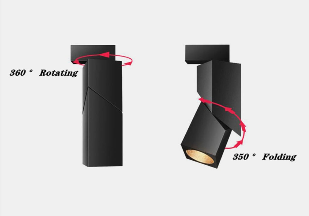 Folding 360° Rotation Dimmable LED Downlights 15W/20W COB LED Ceiling Spot Lights 85~265V LED Background Lamps Indoor Lighting