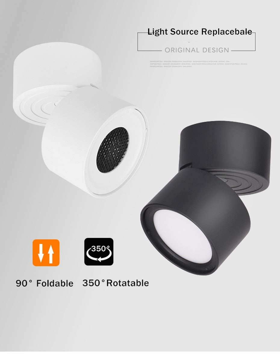 DBF Honeycomb Deep Glare Surface Downlight Holder+GX5.3 Light Bulb Replaceable 7W Angle Adjustable Ceiling Spot Light Bedroom