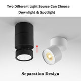 DBF Honeycomb Deep Glare Surface Downlight Holder+GX5.3 Light Bulb Replaceable 7W Angle Adjustable Ceiling Spot Light Bedroom