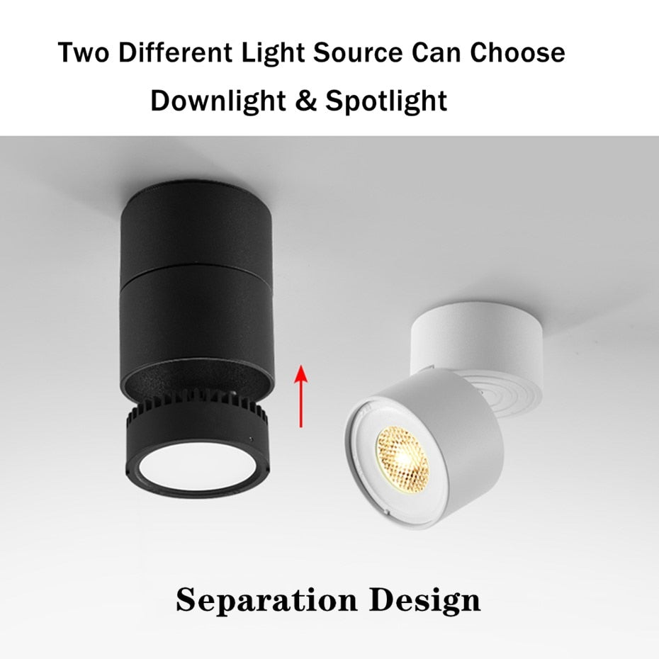 DBF Honeycomb Deep Glare Surface Downlight Holder+GX5.3 Light Bulb Replaceable 7W Angle Adjustable Ceiling Spot Light Bedroom