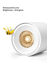 DBF Honeycomb Deep Glare Surface Downlight Holder+GX5.3 Light Bulb Replaceable 7W Angle Adjustable Ceiling Spot Light Bedroom