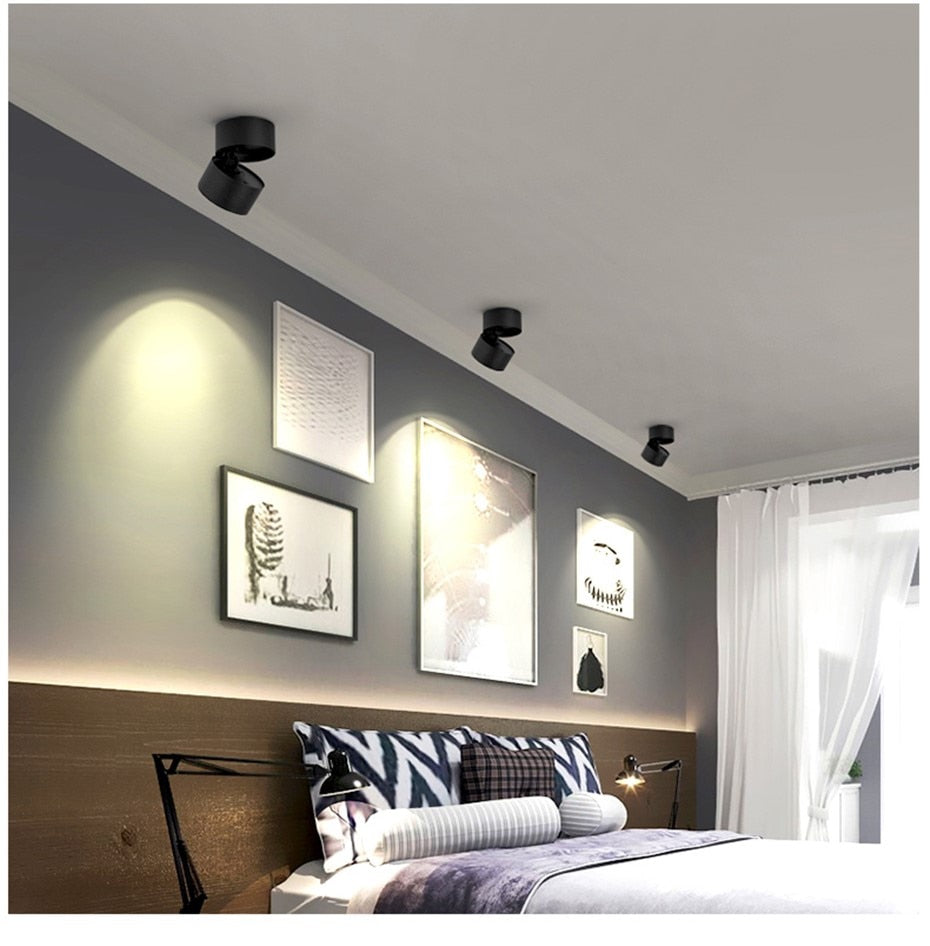 DBF Honeycomb Deep Glare Surface Downlight Holder+GX5.3 Light Bulb Replaceable 7W Angle Adjustable Ceiling Spot Light Bedroom