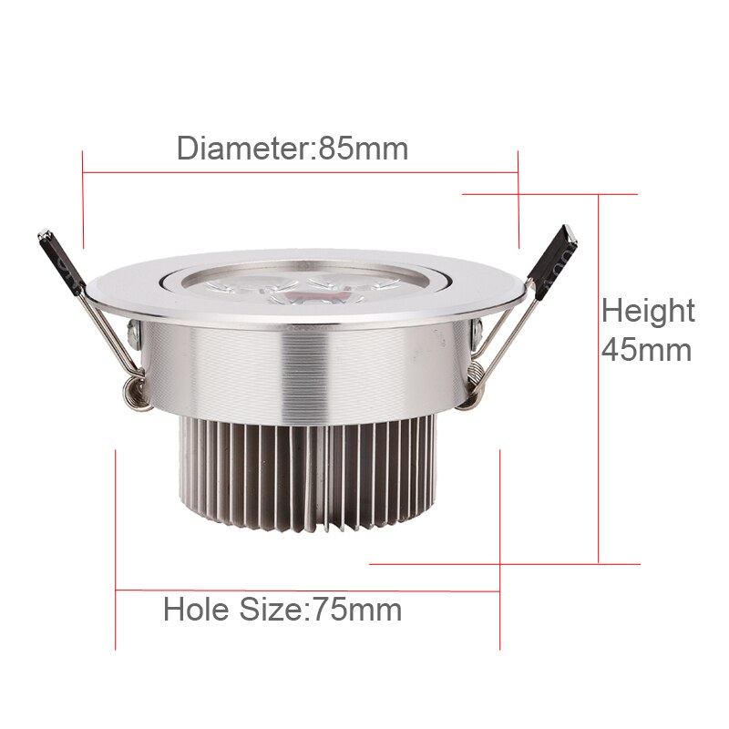 LED 10pcs/lot 9w 12w 15w cool white warm white dimmable LED Recessed Downlight AC110V 220V  for home bathroom kitch store lights