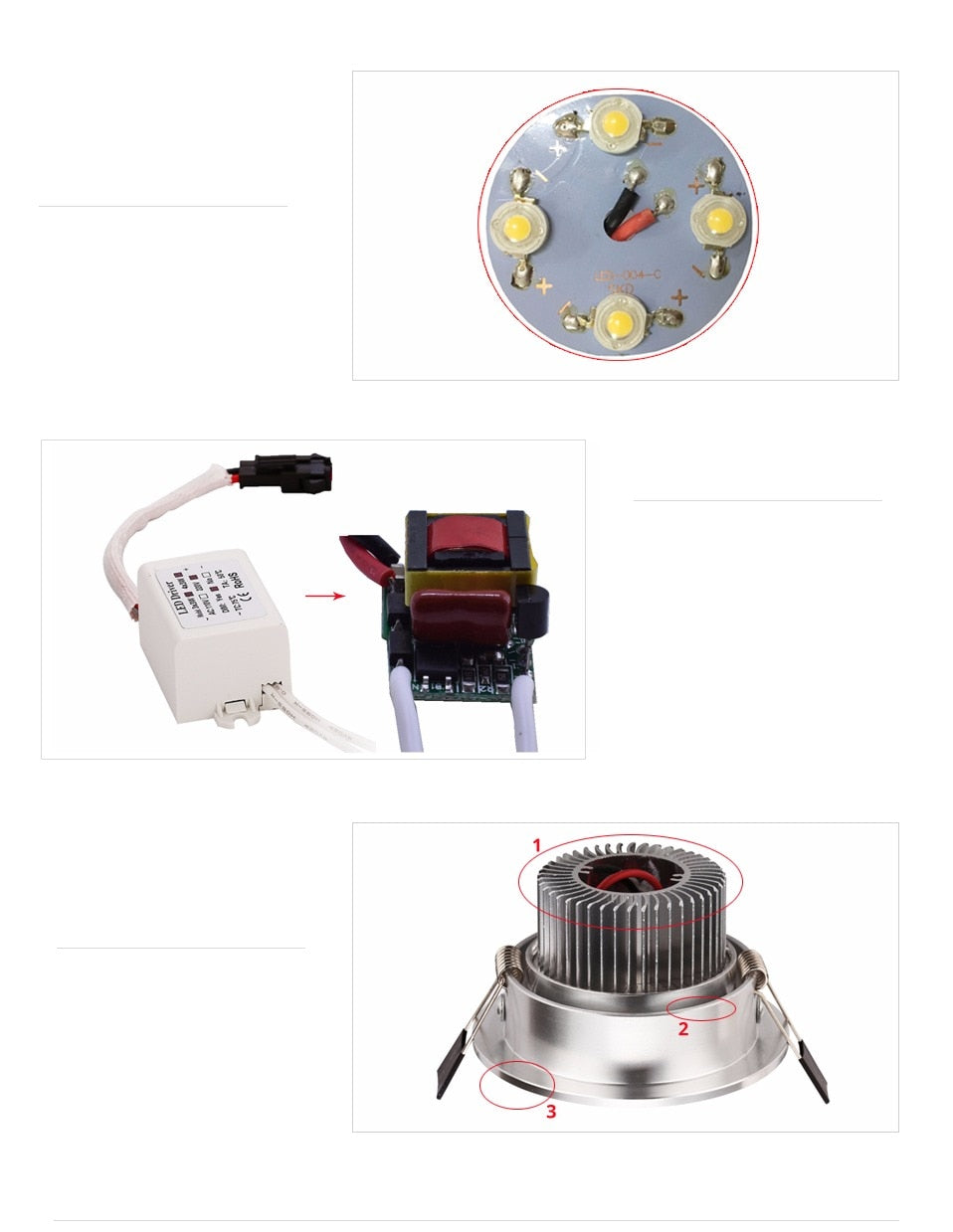 LED 10pcs/lot 9w 12w 15w cool white warm white dimmable LED Recessed Downlight AC110V 220V  for home bathroom kitch store lights