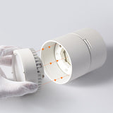 DBF 360 degrees Rotatable LED Surface Lamp Holder with Light Bulb Replaceable 7W 9W 12W Anti-Glare Surface Mounted Downlight