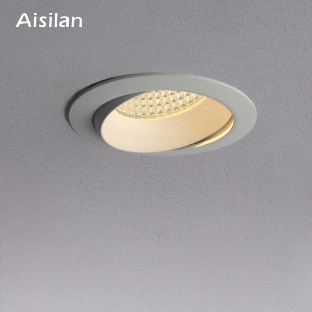 Aisilan led embedded 7.5CM hole downlight ceiling spot lighthoneycomb anti-glare adjustable large arc lamp