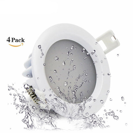 4pcs/Lot Waterproof LED Downlight IP65 LED Spot Light 15W/12W/9W/7W/5W Super Bright 220V Bathroom Recessed Ceiling Lamp