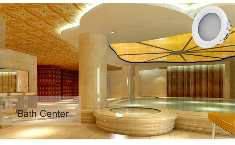 4pcs/Lot Waterproof LED Downlight IP65 LED Spot Light 15W/12W/9W/7W/5W Super Bright 220V Bathroom Recessed Ceiling Lamp