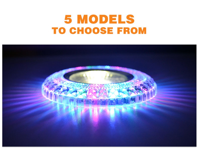 Ultra Slim Round 10pcs/lot Concealed Color phantom LED Panel Light 3W 5W 7W 9W Lamp Acrylic Downlight AC110 220V indoor light