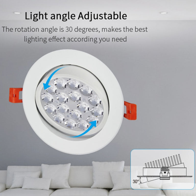 Miboxer 9W RGB+CCT LED Ceiling Spotlight Dimmable FUT062 AC110V 220V led Downlight angle Adjustable Support Smart Phone APP