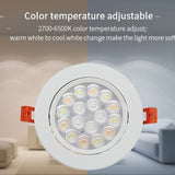 Miboxer 9W RGB+CCT LED Ceiling Spotlight Dimmable FUT062 AC110V 220V led Downlight angle Adjustable Support Smart Phone APP