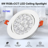 Miboxer 9W RGB+CCT LED Ceiling Spotlight Dimmable FUT062 AC110V 220V led Downlight angle Adjustable Support Smart Phone APP