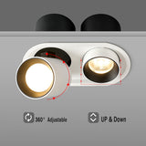 Stretchable Recessed Downlight Led Ceiling Downlight Telescopic Rotary Spot Lamp For Living Room Restaurant