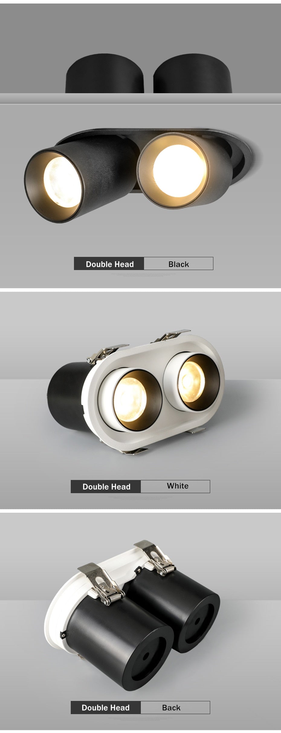 Stretchable Recessed Downlight Led Ceiling Downlight Telescopic Rotary Spot Lamp For Living Room Restaurant