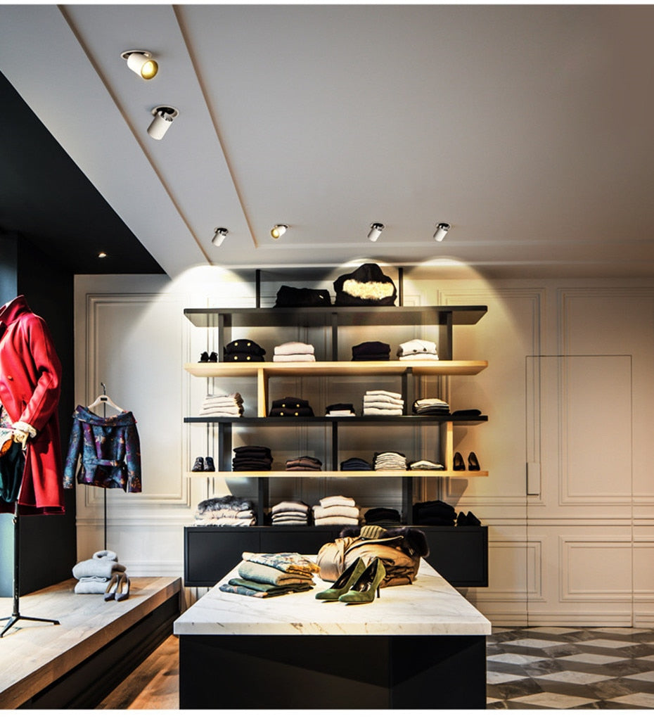 Stretchable Recessed Downlight Led Ceiling Downlight Telescopic Rotary Spot Lamp For Living Room Restaurant