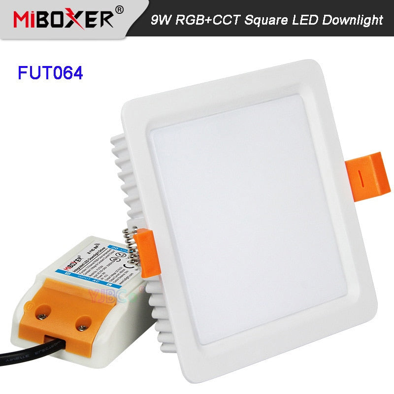 Miboxer 9W RGB+CCT Square LED Downlight FUT064 AC 100V 220V Indoor Panel lighting spot led light ceiling lights luces led lamp