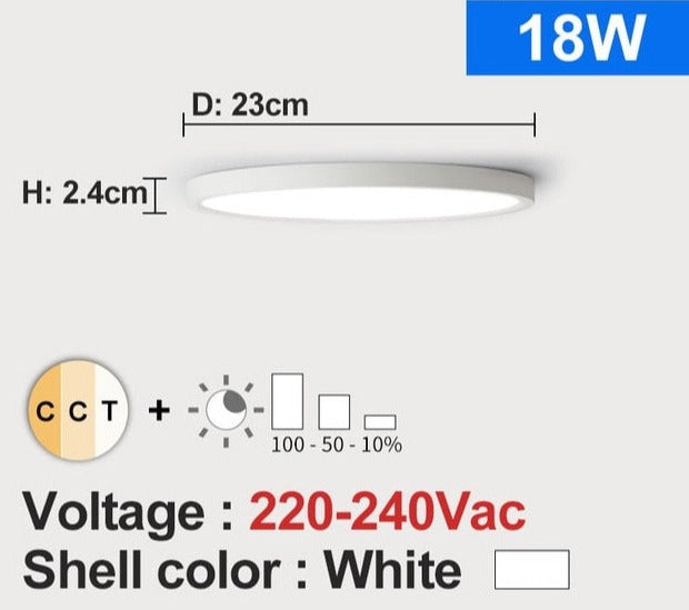 LED Ceiling Light Dimmable 12W 18W 24W 32W 220V With 3 Color Adjustable For Bedroom Living room Bathroom Modern Ceiling Lamp
