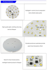 LED Chip 3W 5W 7W 9W 12W 15W 18W SMD 2835 Light Beads AC 220V-240V DIY For Led Downlight Cold/Warm white Lighting Spotlight